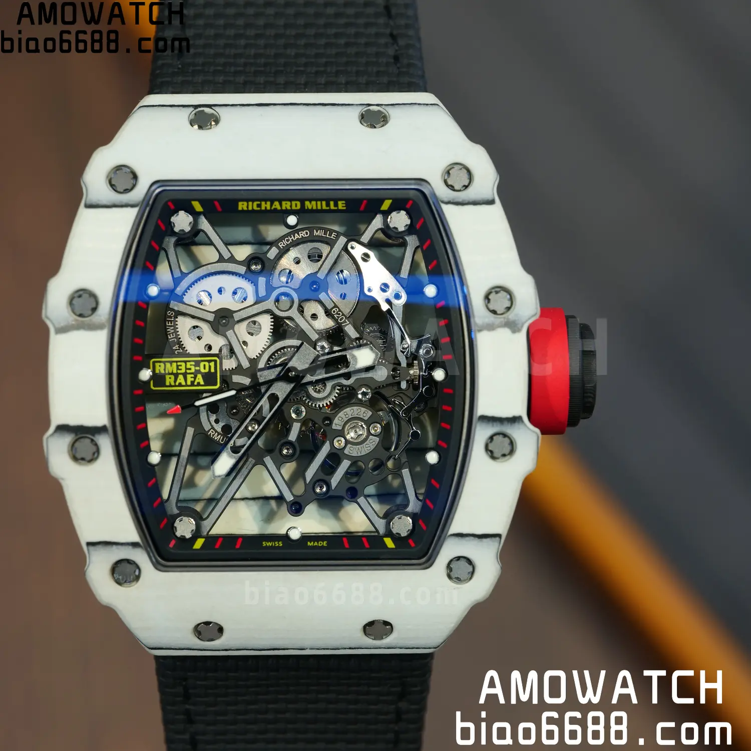 Custom Made: RICHARD MILLE RM035 RM35-01 White Carbon 1:1 Best Edition Skeleton Vaucher RMUL3 81 8f8af335615dc69 阿默表行AmoWatch