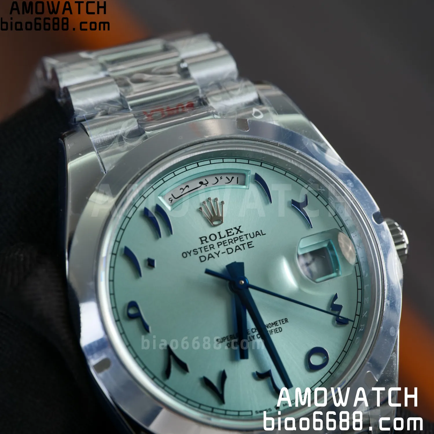 Rolex DayDate m228396tbr 40mm QF 1:1 Best Edition Ice Blue Dial V6(Tungsten Heavy Version) 80 906972ab8336bcc 阿默表行AmoWatch