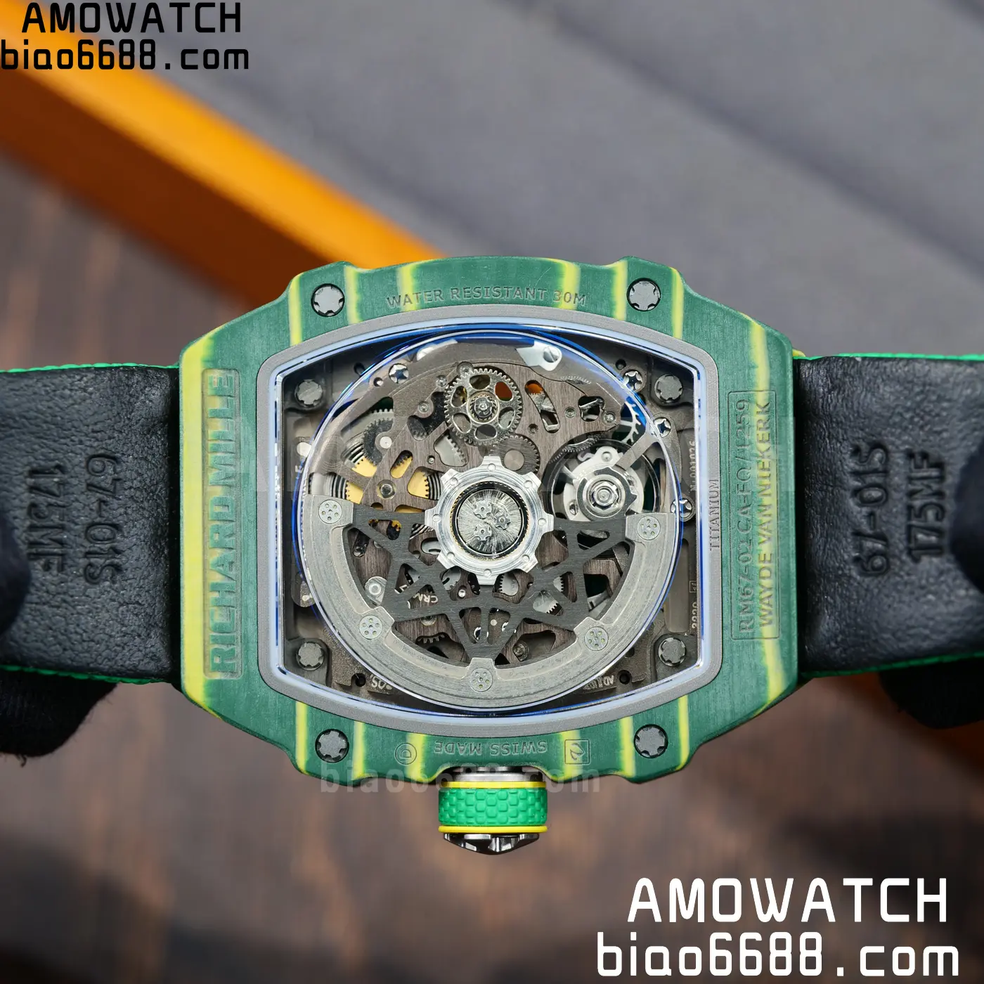 RICHARD MILLE RM67-02 Green NTPT Best Edition Umi Maker's Dial on Green Nylon strap CRMA7 Clone V9 104 92cf09239fd819f AMO Watch