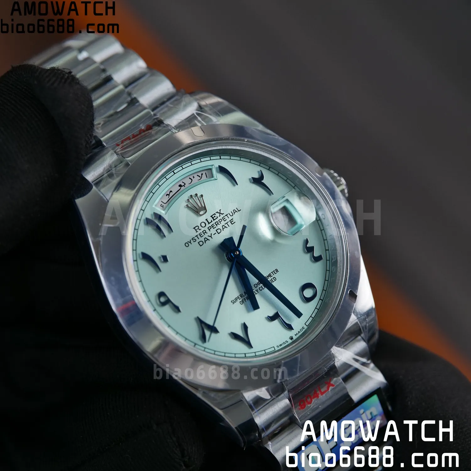 Rolex DayDate m228396tbr 40mm QF 1:1 Best Edition Ice Blue Dial V6(Tungsten Heavy Version) 75 95eed47c8705c34 阿默表行AmoWatch