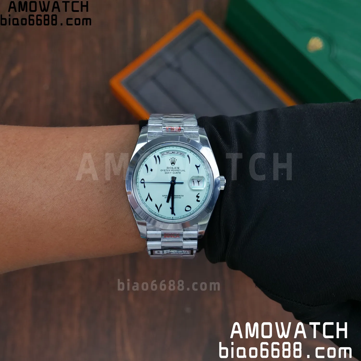 Rolex DayDate m228396tbr 40mm QF 1:1 Best Edition Ice Blue Dial V6(Tungsten Heavy Version) 89 97885172eb0c8ba 阿默表行AmoWatch