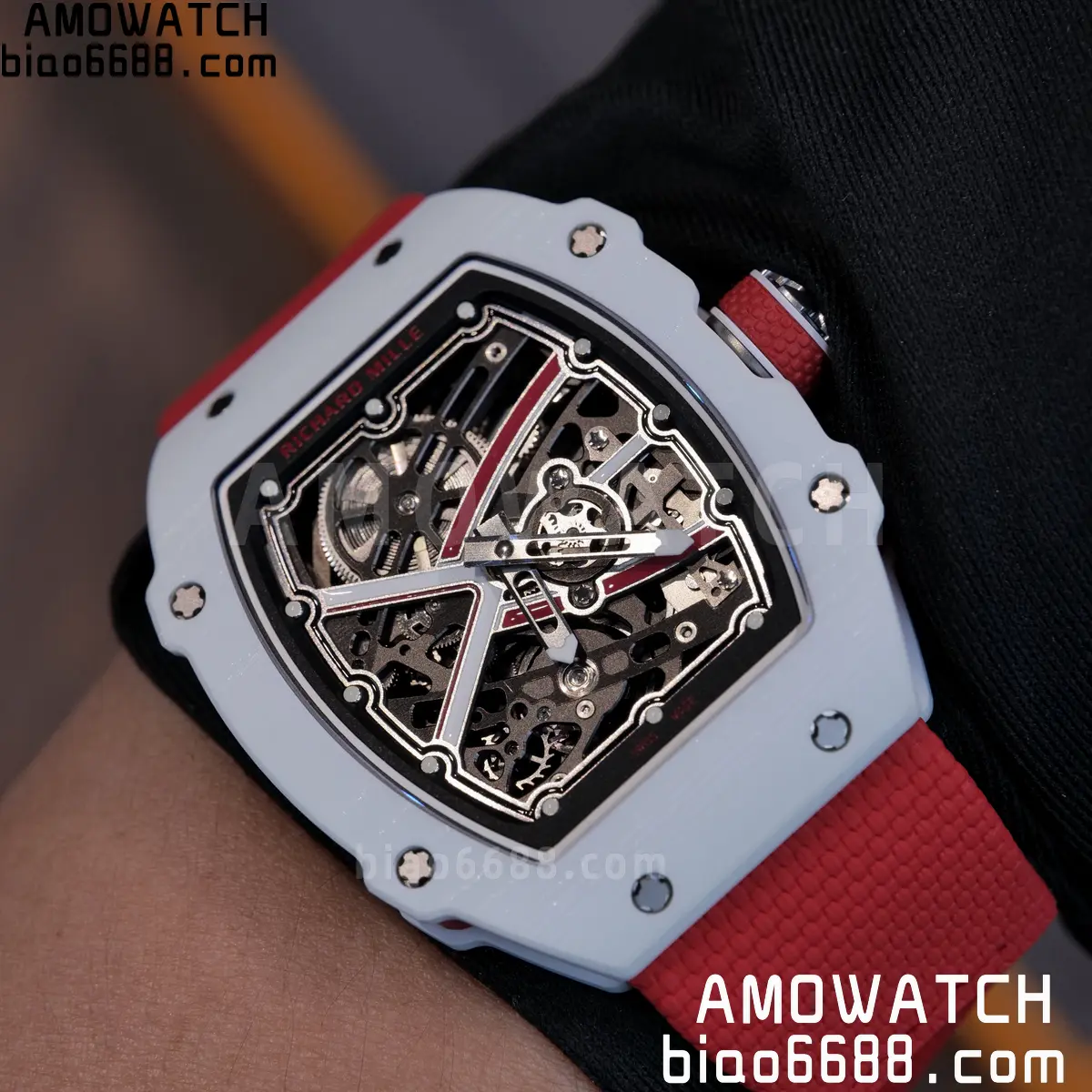 RICHARD MILLE RM67-02 White NTPT Best Edition Umi Maker's Dial on White Nylon strap CRMA7 Clone V9 128 988a9bd99e52397 AMO Watch