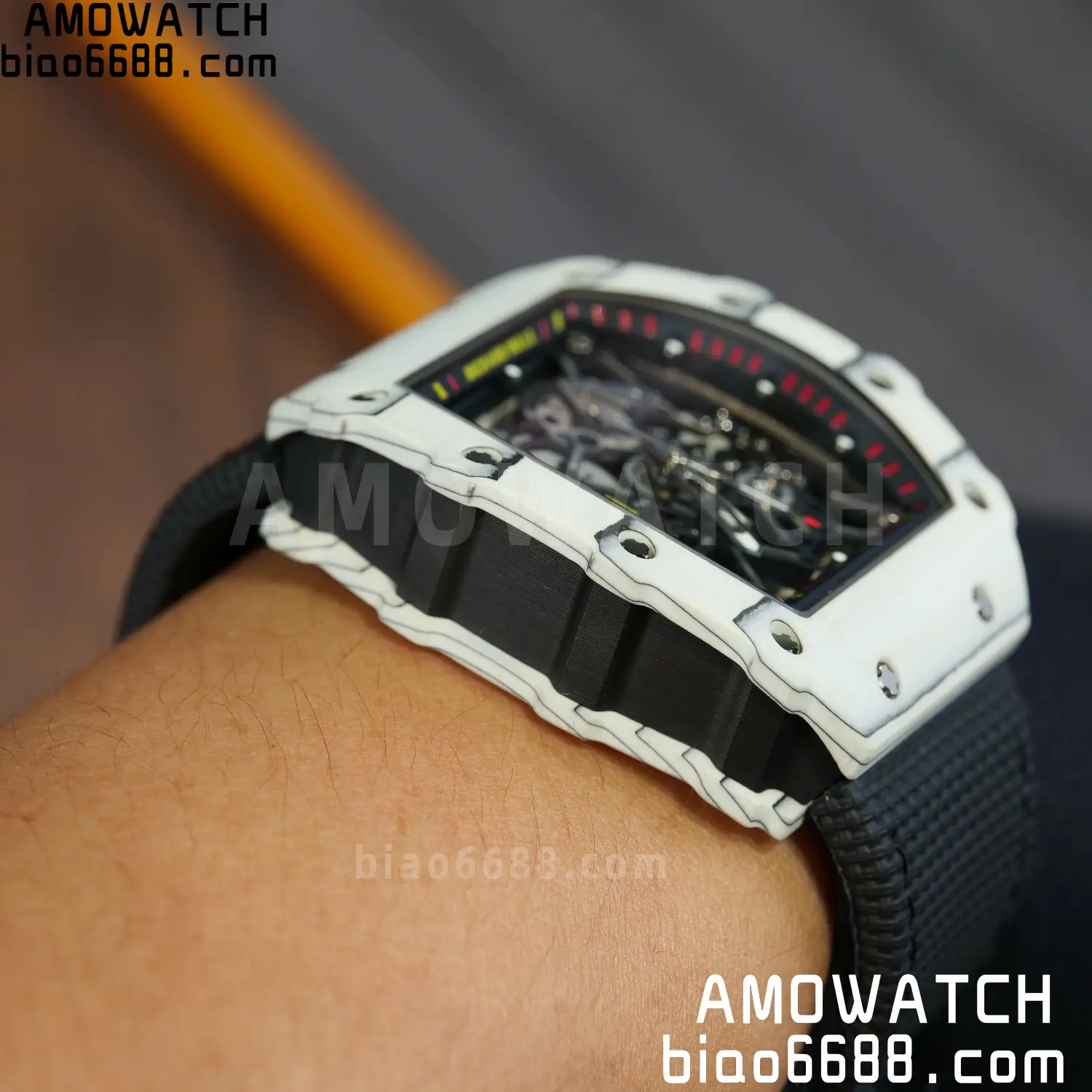 Custom Made: RICHARD MILLE RM035 RM35-01 White Carbon 1:1 Best Edition Skeleton Vaucher RMUL3 109 98b1e1507315b08 阿默表行AmoWatch