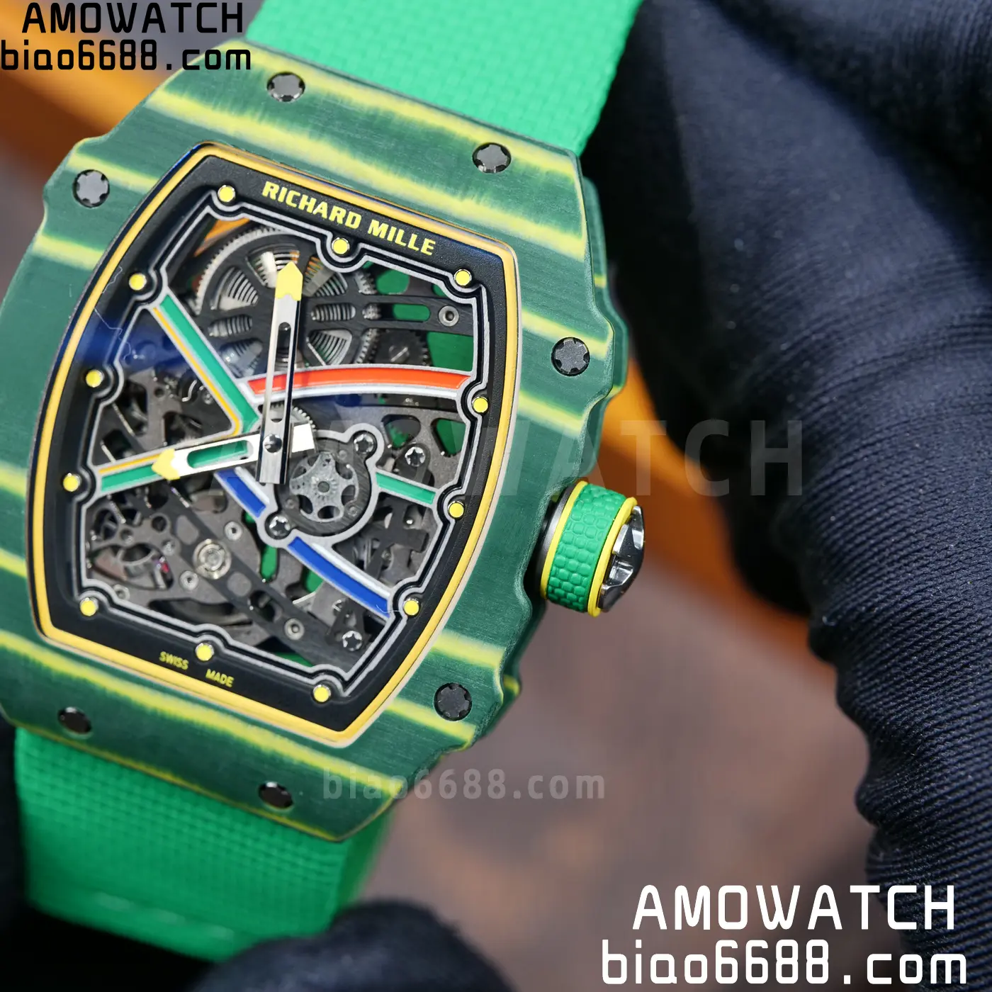 RICHARD MILLE RM67-02 Green NTPT Best Edition Umi Maker's Dial on Green Nylon strap CRMA7 Clone V9 89 9e0e7190a68a59d AMO Watch