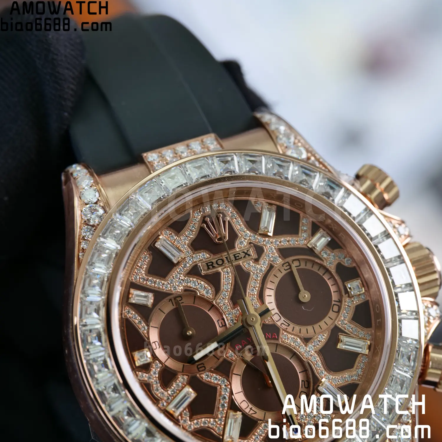 Custom Made Rolex Giraffe Daytona 126555 Mossanite VS4131 (Weighted) 107 9e5c97832e9b95b 阿默表行AmoWatch