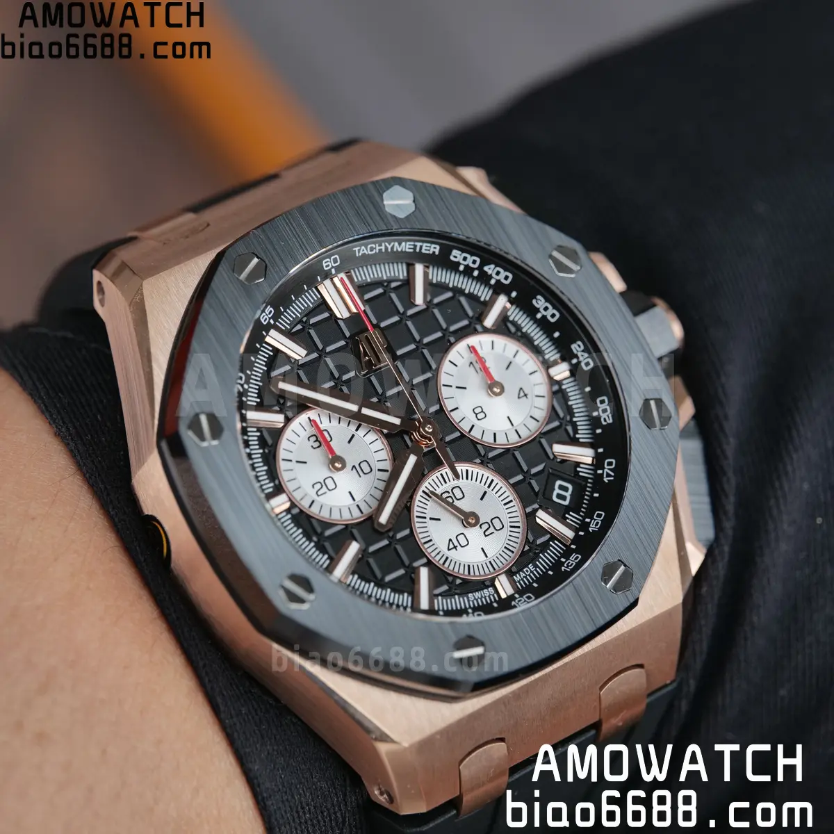 AP Royal Oak Offshore 43mm 26420ro RG DDF 1:1 Best Edition Black Dial on Black Rubber Super Clone 4401 (Weighted) 42 9ead3889b437666 阿默表行AmoWatch