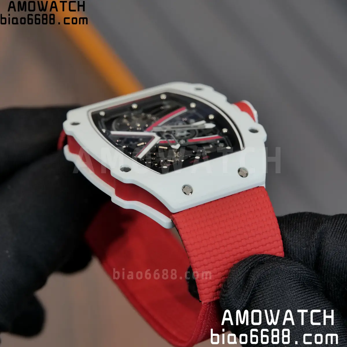 RICHARD MILLE RM67-02 White NTPT Best Edition Umi Maker's Dial on White Nylon strap CRMA7 Clone V9 105 a404dd95044a159 AMO Watch
