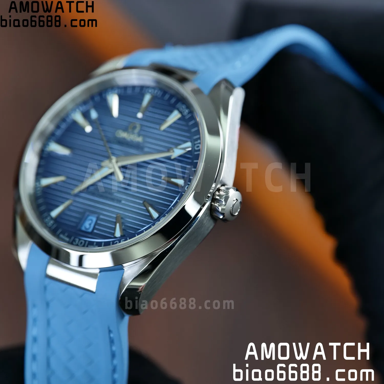 Aqua Terra 41mm VSF 1:1 Best Edition Summer Blue Dial on Blue Rubber Strap A8900 Super Clone 66 a48aa19c3c97747 AMO Watch