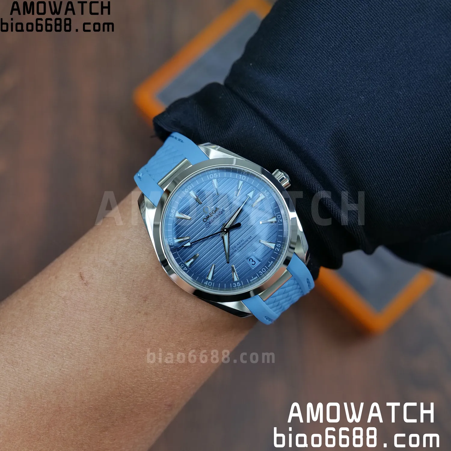 Aqua Terra 41mm VSF 1:1 Best Edition Summer Blue Dial on Blue Rubber Strap A8900 Super Clone 81 a591c33860b51c8 AMO Watch