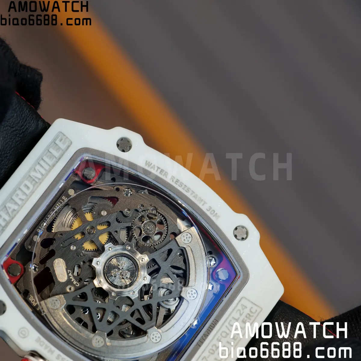 RICHARD MILLE RM67-02 White NTPT Best Edition Umi Maker's Dial on White Nylon strap CRMA7 Clone V9 125 ad62aa7a6600fea AMO Watch