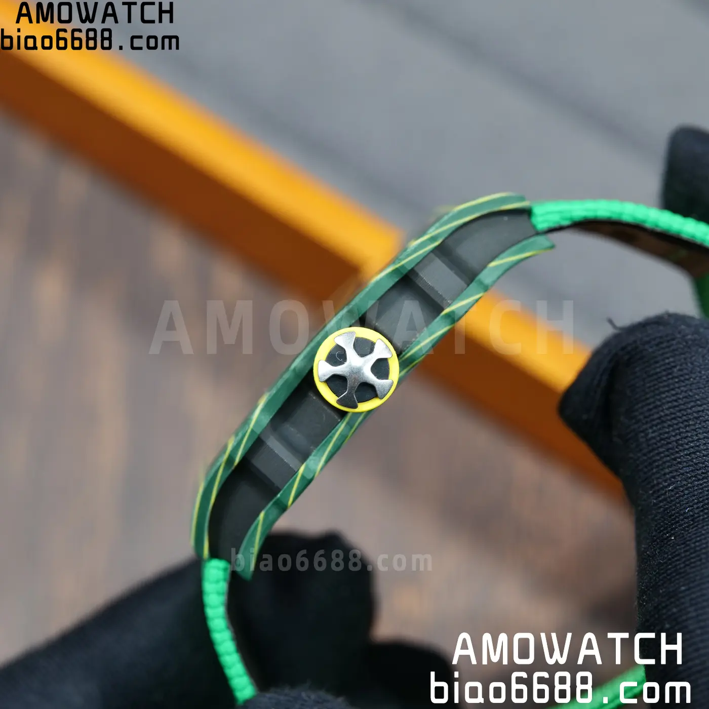 RICHARD MILLE RM67-02 Green NTPT Best Edition Umi Maker's Dial on Green Nylon strap CRMA7 Clone V9 88 b069c1c973dce60 AMO Watch