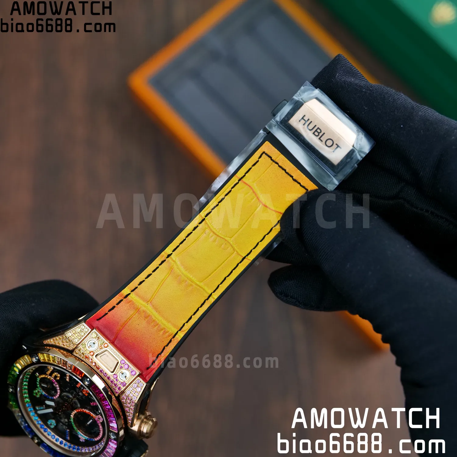 HUBLOT Big Bang Unico Rainbow King 421.OX 42mm BBF 1:1 Best Edition on Rainbow Gummy Strap A1280 64 b196ea2f0cea408 AMO Watch