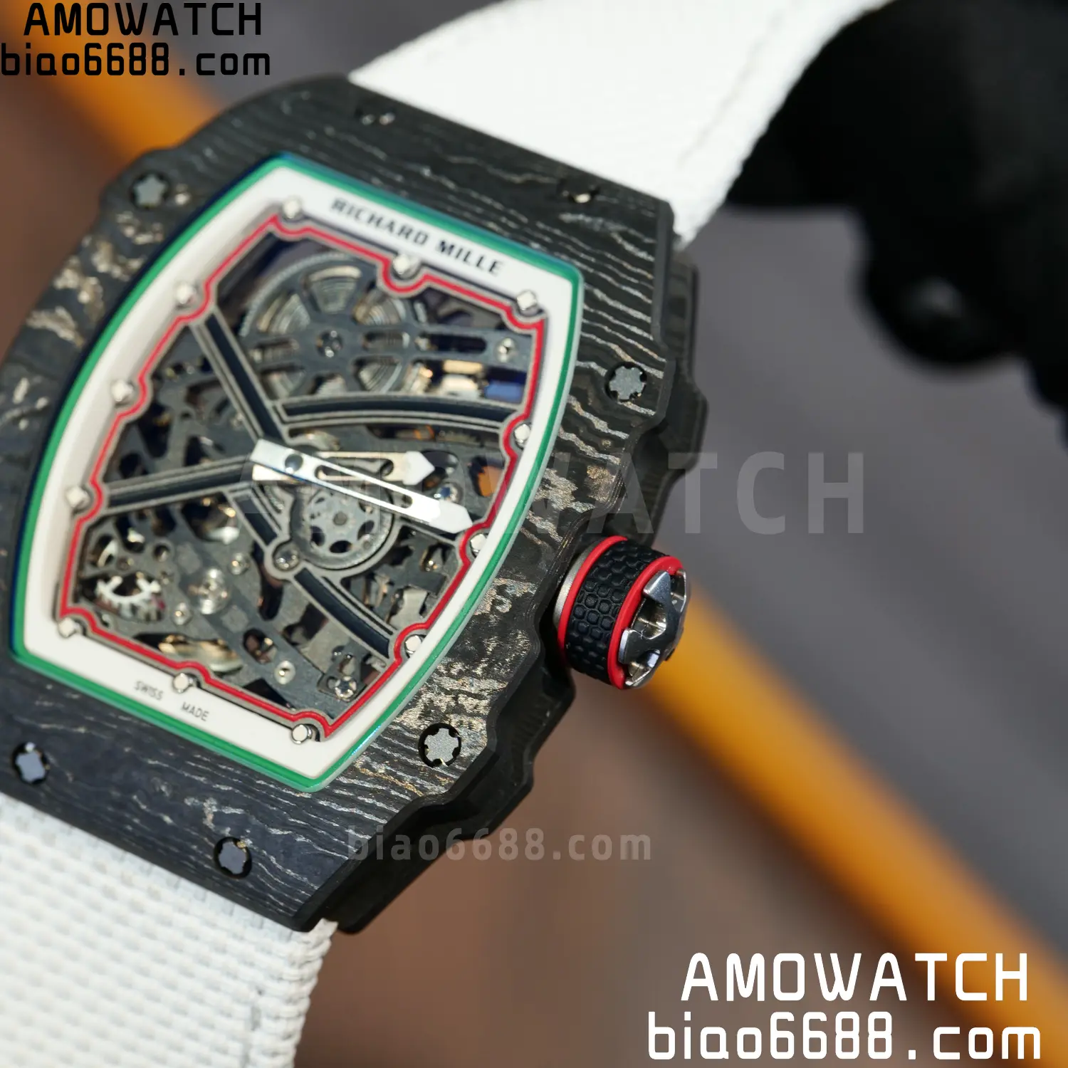 RICHARD MILLE RM67-02 Black NTPT Best Edition Italy Dial on White Nylon strap CRMA7 V9 112 b64927507cef248 阿默表行AmoWatch