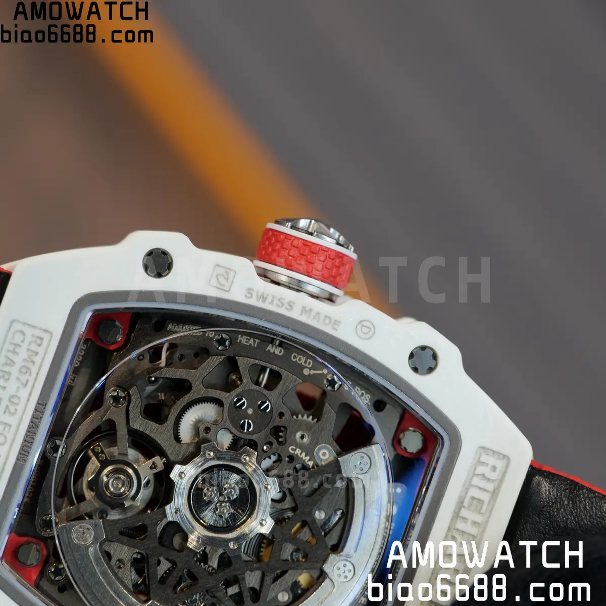 RICHARD MILLE RM67-02 White NTPT Best Edition Umi Maker's Dial on White Nylon strap CRMA7 Clone V9 123 b75ffb6ba0c6bd7 AMO Watch