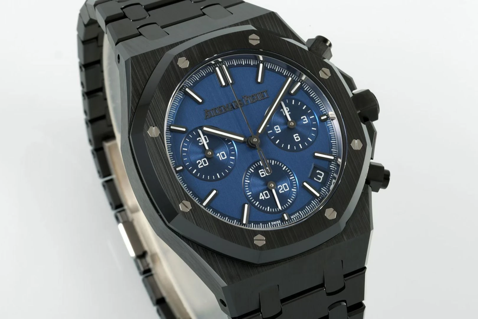 AP Royal Oak Chrono 26240 Black Ceramic DDF 1:1 Best Edition Blue Dial SA4401 Super Clone 20 b8887492bb4b522 阿默表行AmoWatch