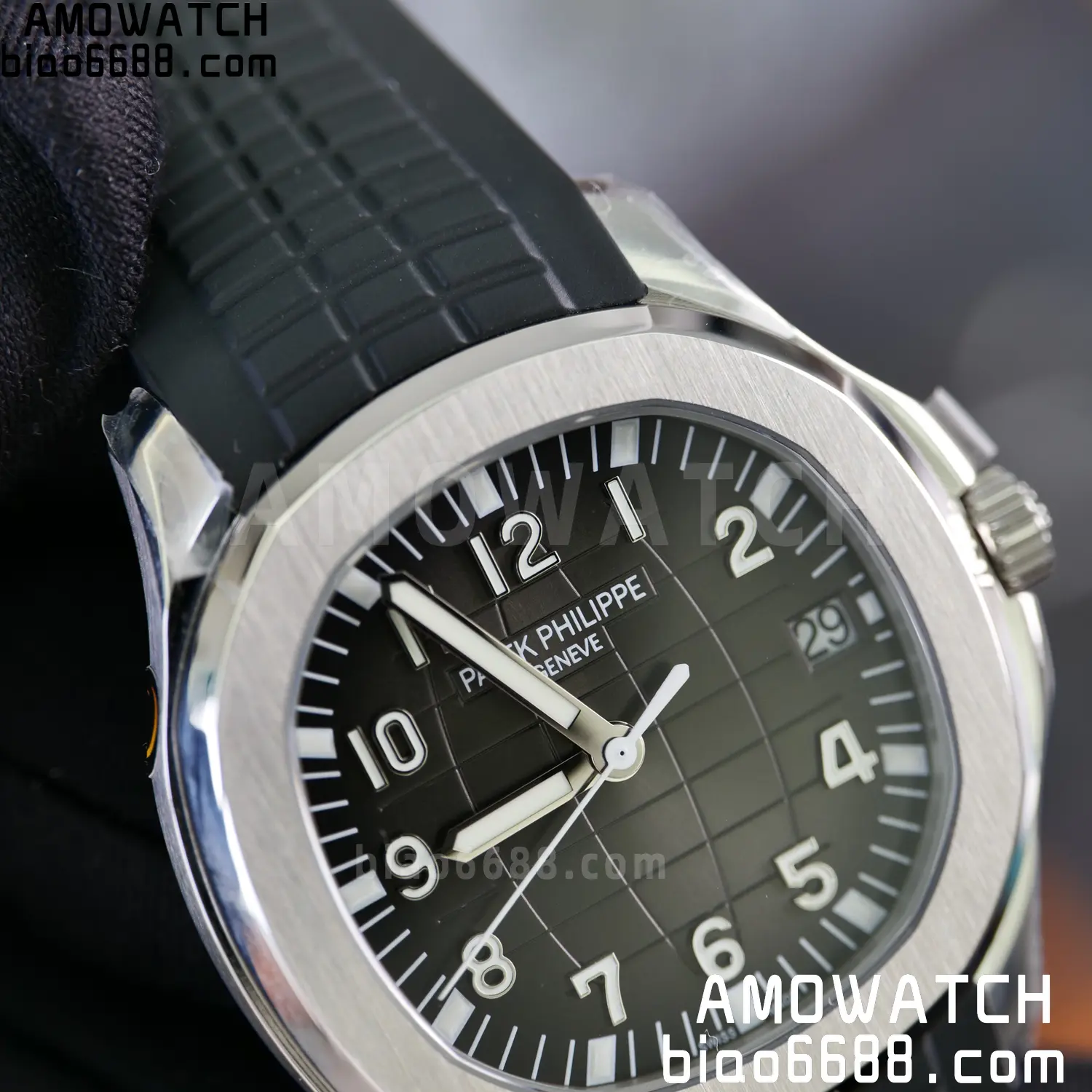 Custom Made PP Aquanaut 5167A ,Modified content :SW factory Gray Dial、 pointer、DEEP Crystal DD324 94 b9c75ade1d832cc 阿默表行AmoWatch