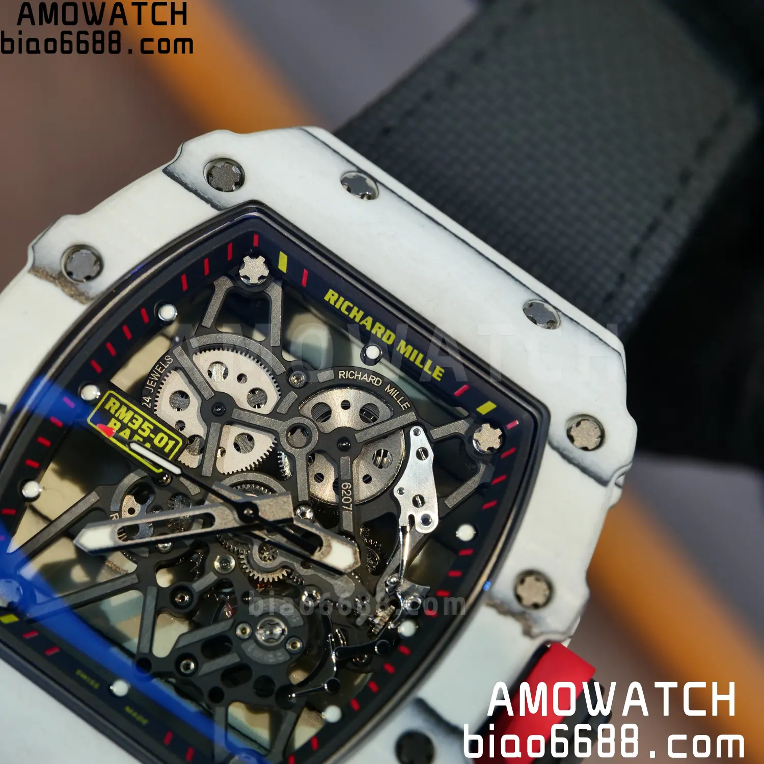 Custom Made: RICHARD MILLE RM035 RM35-01 White Carbon 1:1 Best Edition Skeleton Vaucher RMUL3 94 c2affbe85b56eb8 阿默表行AmoWatch