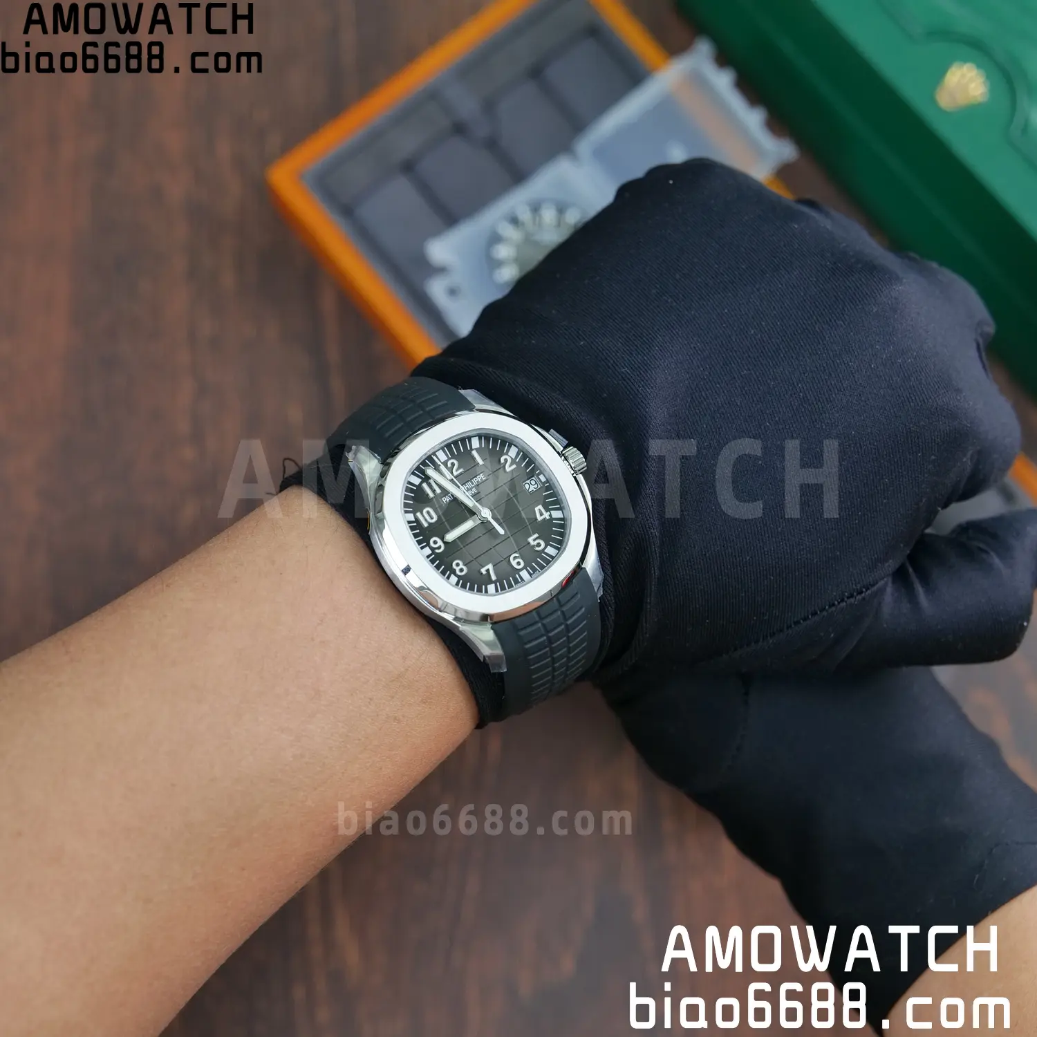 Custom Made PP Aquanaut 5167A ,Modified content :SW factory Gray Dial、 pointer、DEEP Crystal DD324 109 c393957e17122f3 阿默表行AmoWatch