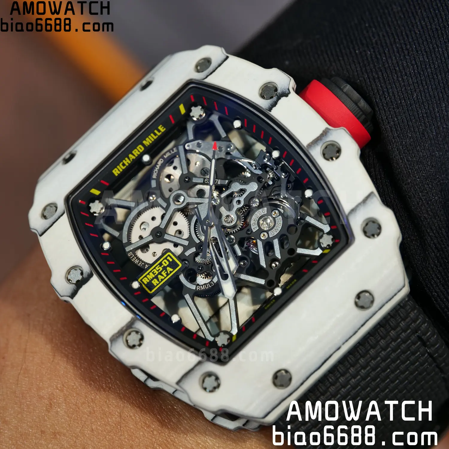 Custom Made: RICHARD MILLE RM035 RM35-01 White Carbon 1:1 Best Edition Skeleton Vaucher RMUL3 104 c394e9b57c8510c 阿默表行AmoWatch