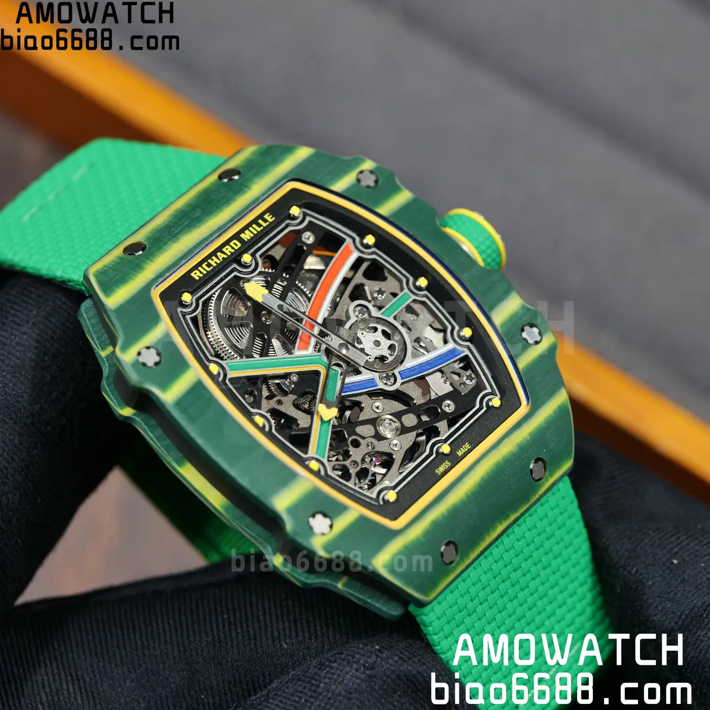 RICHARD MILLE RM67-02 Green NTPT Best Edition Umi Maker's Dial on Green Nylon strap CRMA7 Clone V9 90 c3a74d037202c71 AMO Watch