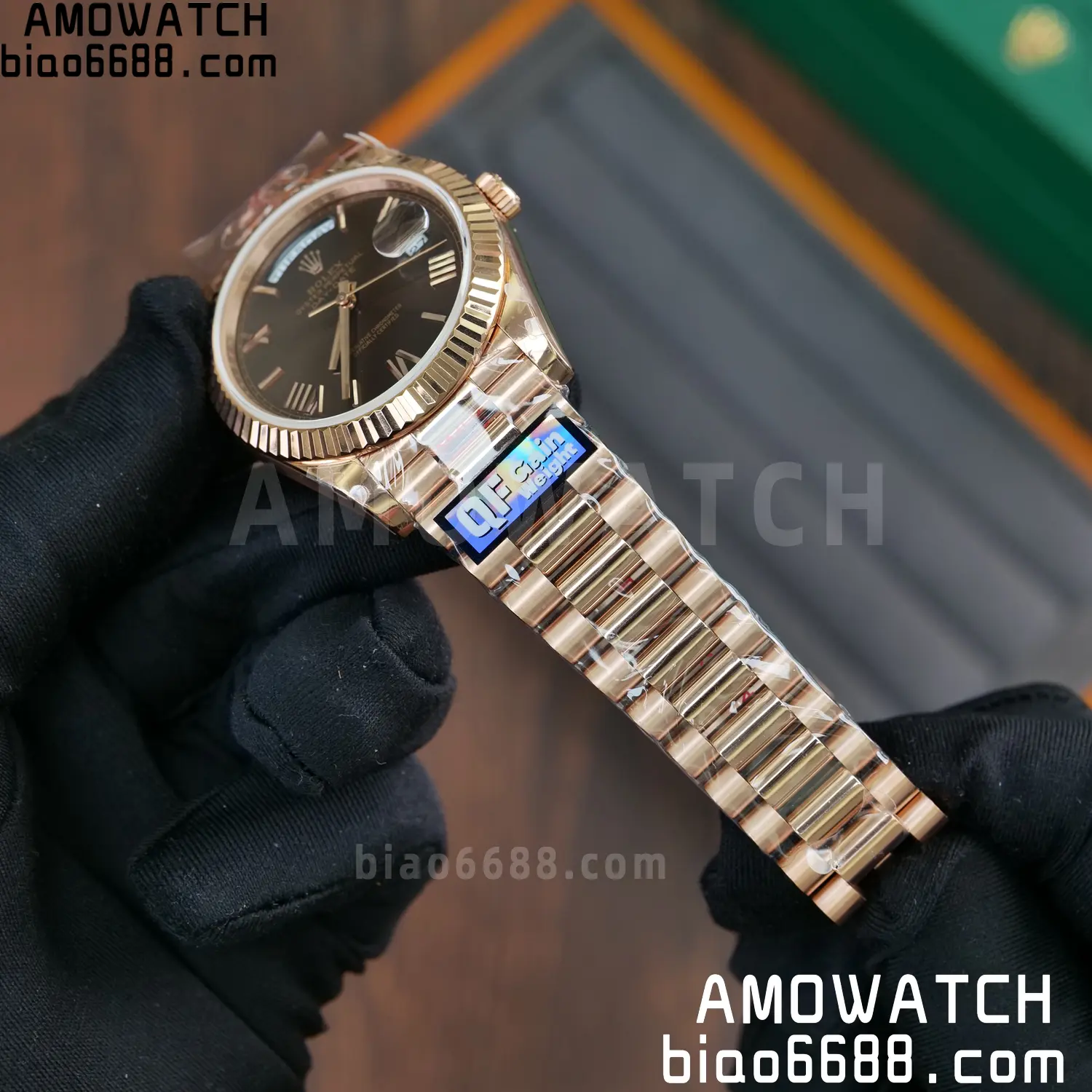 Rolex DayDate 228235 40 RG QF1:1 Best Edition Brown Roman Dial on Bracelet V6(Tungsten Heavy Versio) 64 c59ac060598ae91 阿默表行AmoWatch