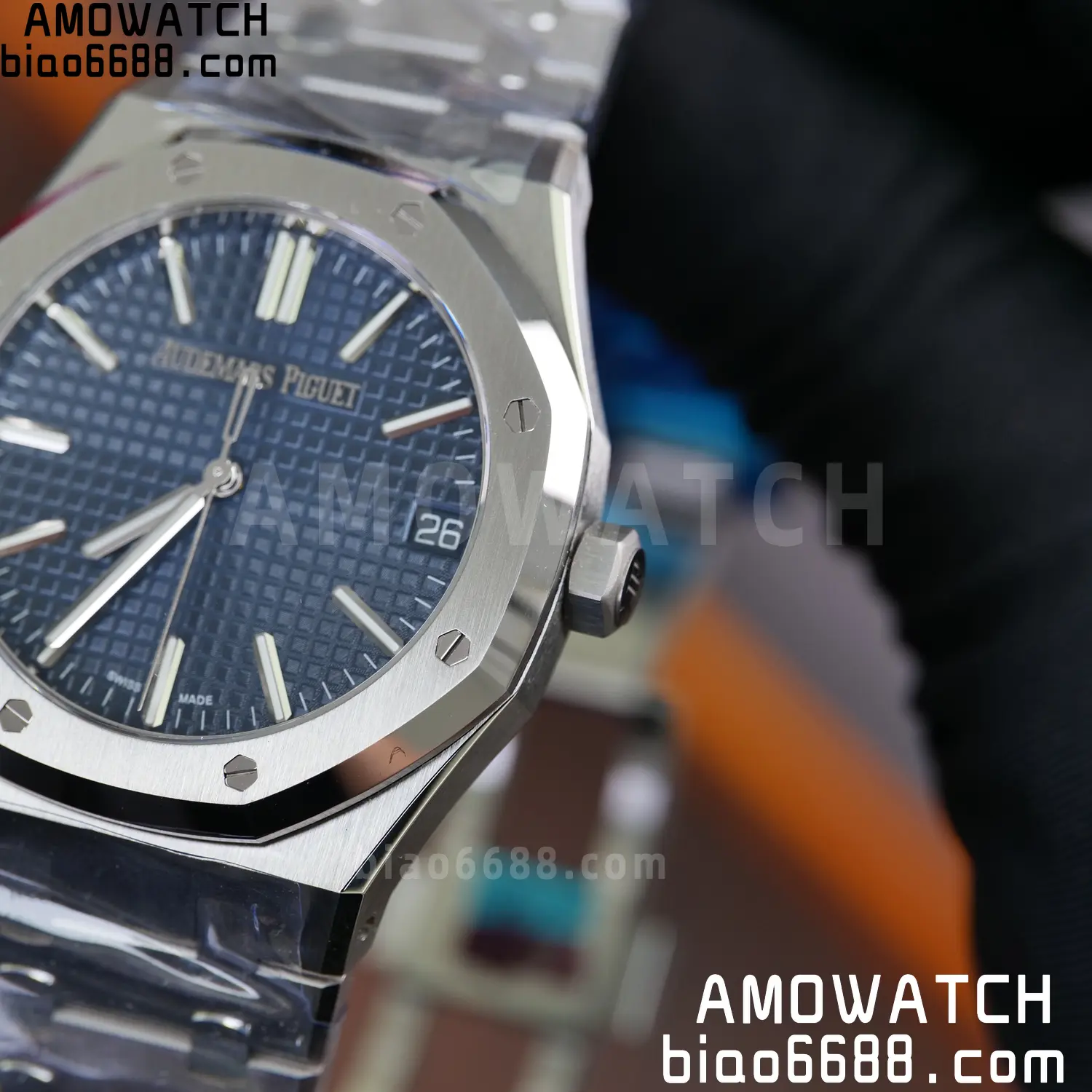 Royal Oak 41mm 15510 SS VSF 1:1 Best Edition Blue Textured Dial on SS Bracelet DD4302 Super Clone 73 ca7d1a5e4d75e26 AMO Watch