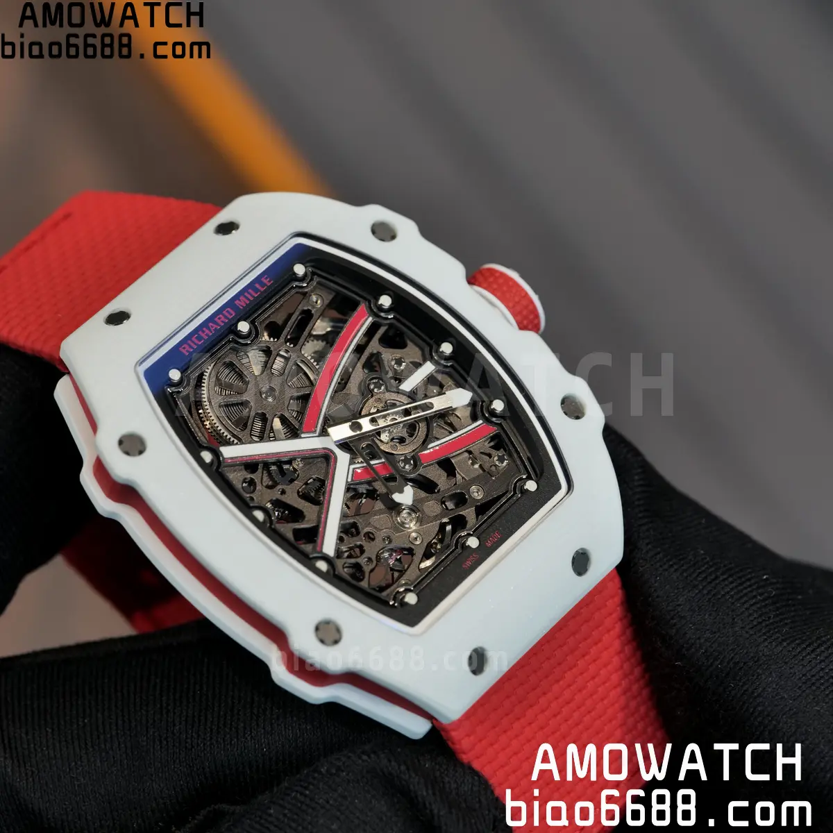 RICHARD MILLE RM67-02 White NTPT Best Edition Umi Maker's Dial on White Nylon strap CRMA7 Clone V9 108 d08dfc974d4a678 AMO Watch