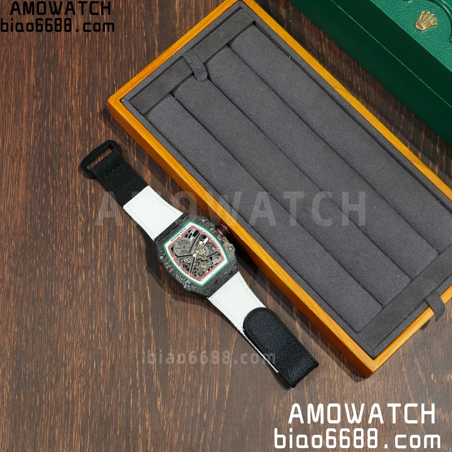 RICHARD MILLE RM67-02 Black NTPT Best Edition Italy Dial on White Nylon strap CRMA7 V9 99 d0c3327fa1ce290 阿默表行AmoWatch