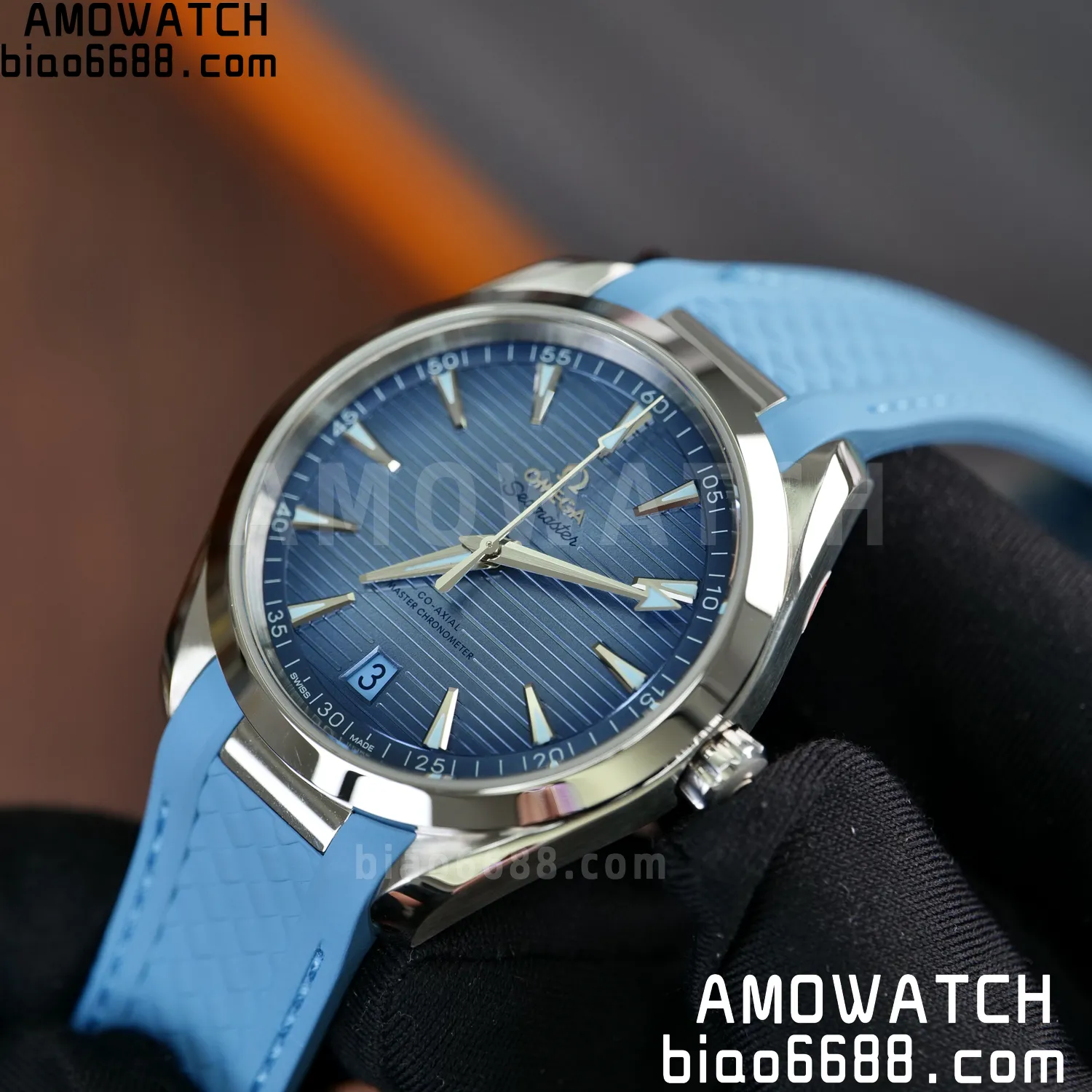 Aqua Terra 41mm VSF 1:1 Best Edition Summer Blue Dial on Blue Rubber Strap A8900 Super Clone 68 d1de26b35501e0a AMO Watch