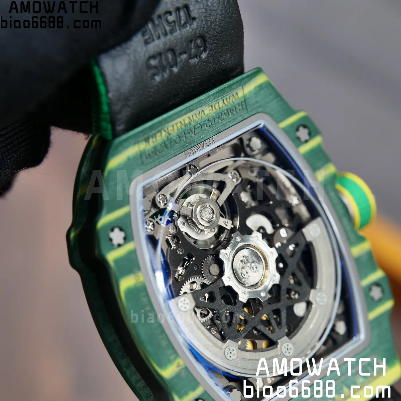 RICHARD MILLE RM67-02 Green NTPT Best Edition Umi Maker's Dial on Green Nylon strap CRMA7 Clone V9 107 d1ed15aa7b50c8c AMO Watch
