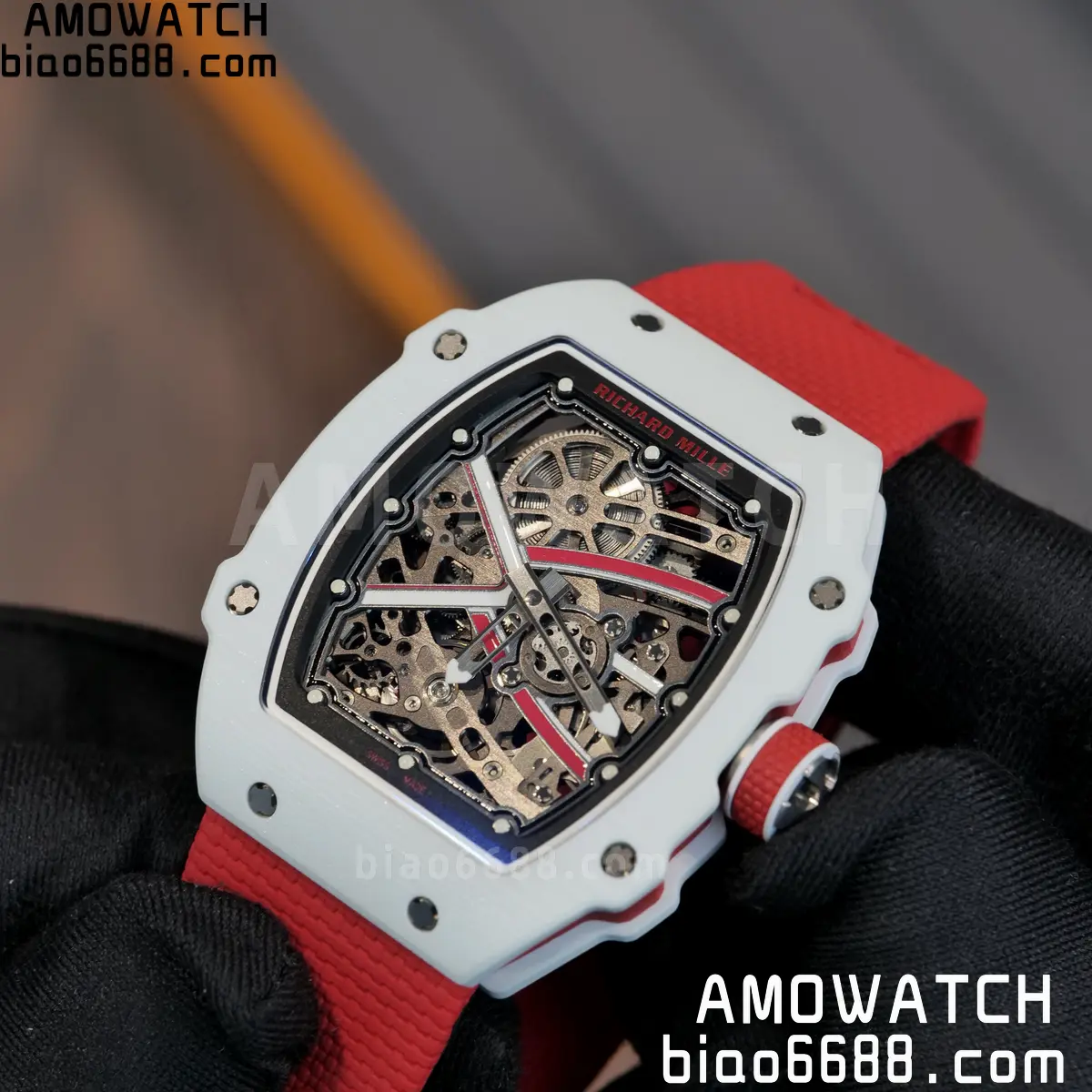 RICHARD MILLE RM67-02 White NTPT Best Edition Umi Maker's Dial on White Nylon strap CRMA7 Clone V9 109 d2d1c673b7d12b1 AMO Watch