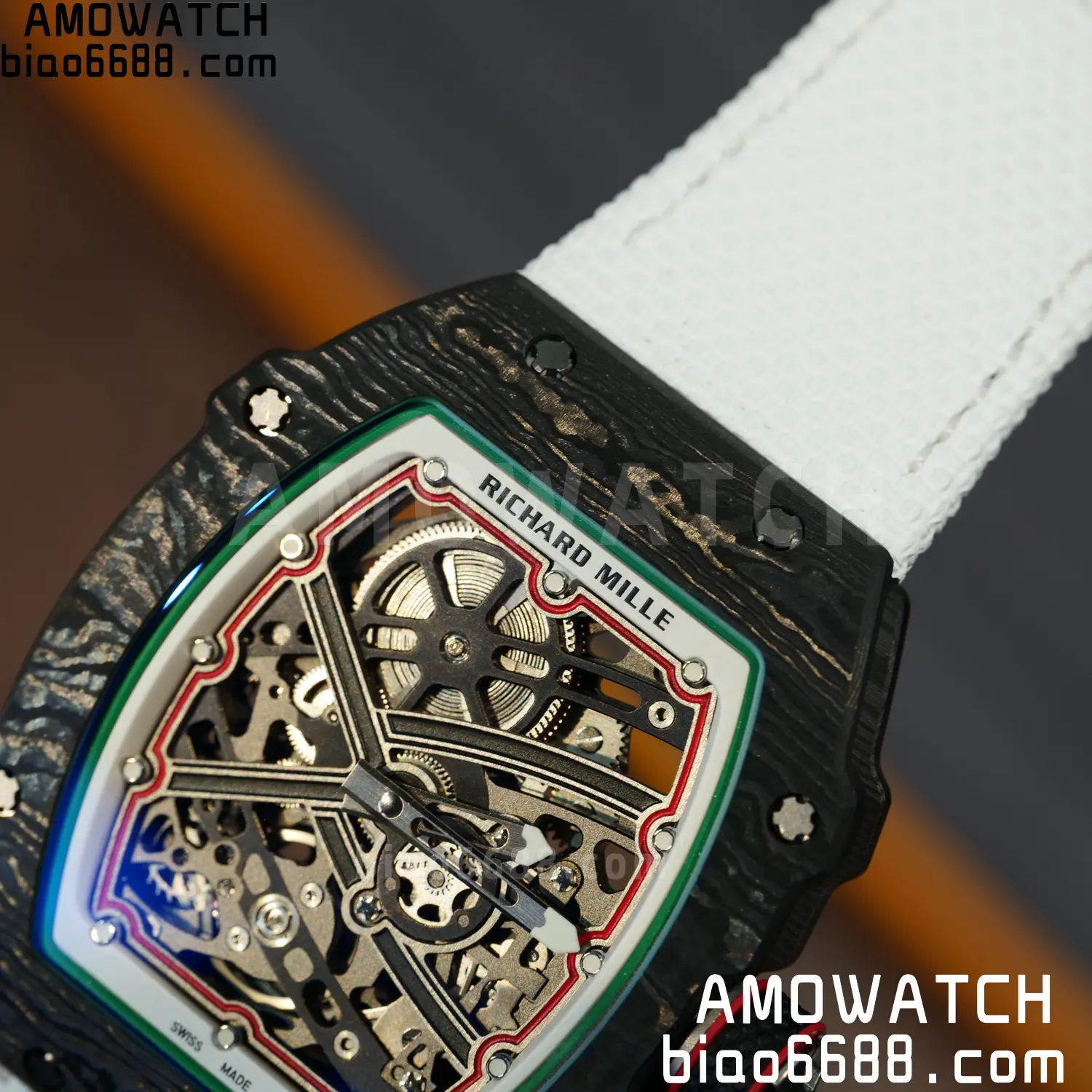 RICHARD MILLE RM67-02 Black NTPT Best Edition Italy Dial on White Nylon strap CRMA7 V9 123 d2e402934341a87 阿默表行AmoWatch
