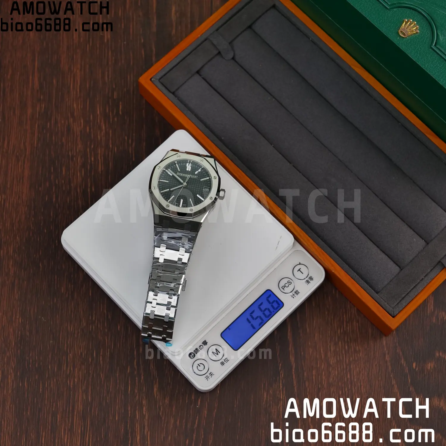 Royal Oak 41mm 15510 SS VSF 1:1 Best Edition Green Textured Dial on SS Bracelet DD4302 Super Clone 61 d49dcfc86cfb8be 阿默表行AmoWatch