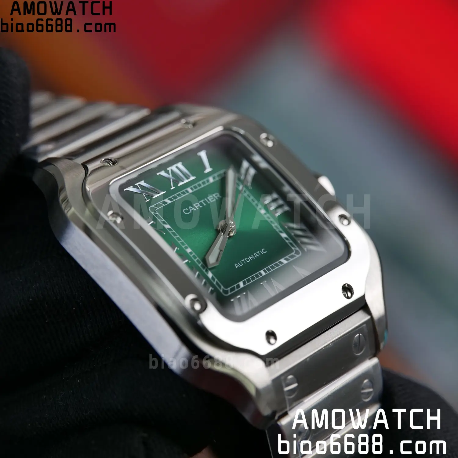 Santos de Cartier 35mm SS BVF 1:1 Best Edition Green Dial on SS Bracelet MIYOTA 9015 78 d8bb1c1b191ffdb 阿默表行AmoWatch