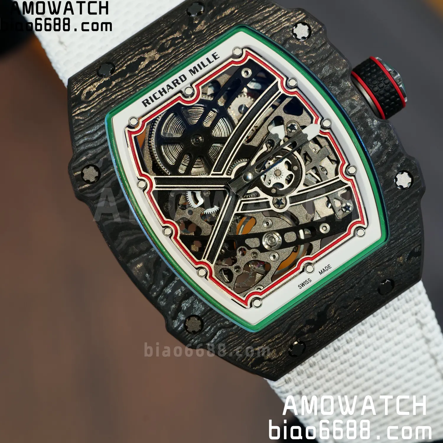 RICHARD MILLE RM67-02 Black NTPT Best Edition Italy Dial on White Nylon strap CRMA7 V9 117 d9325f27497db75 阿默表行AmoWatch