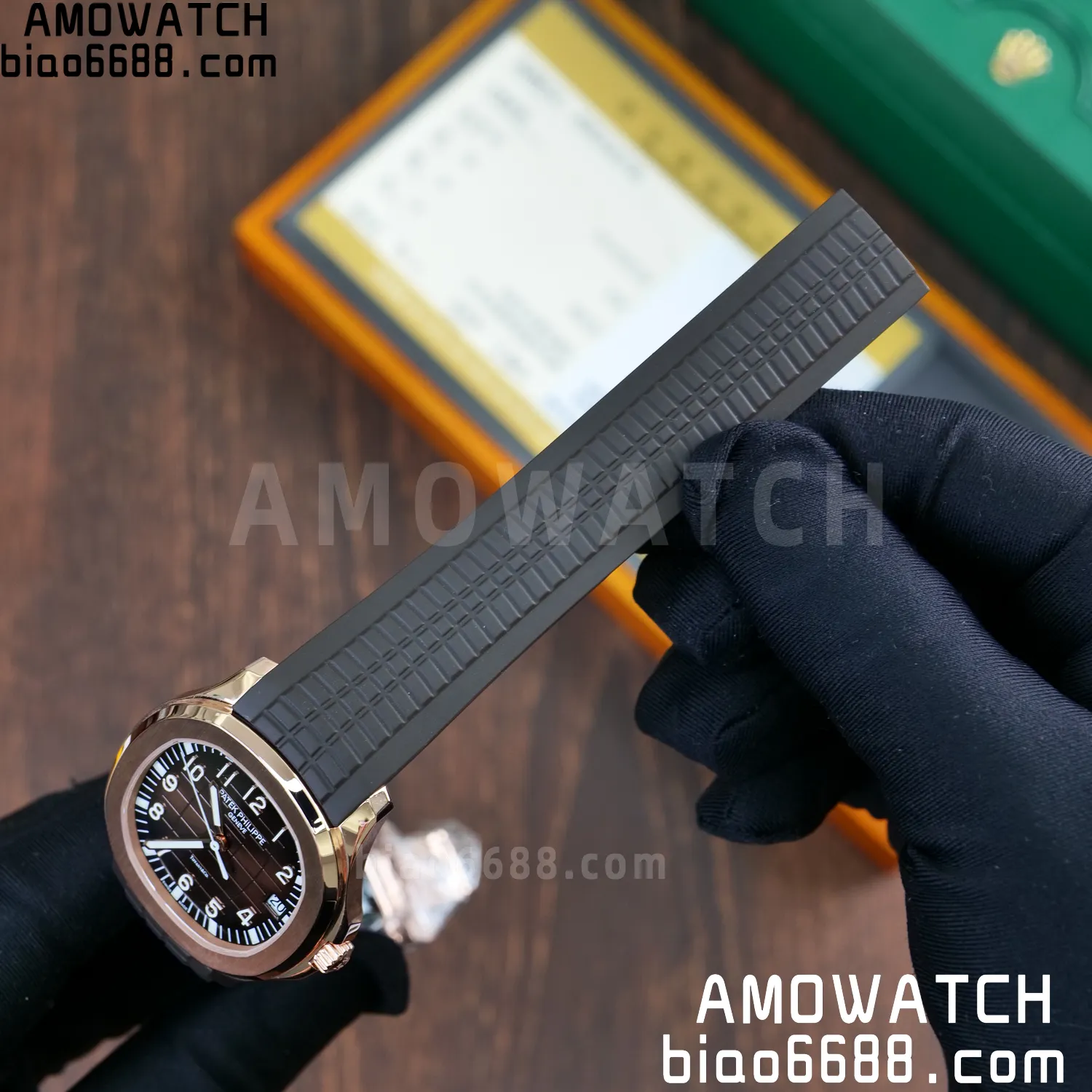 Custom Made PP Aquanaut 5167R ,Modified content :SW factory With Tiffany logo、 Gray Dial、 pointer、DEEP Crystal、18K rose gold-plated 86 e177ef0ecd9901e 阿默表行AmoWatch