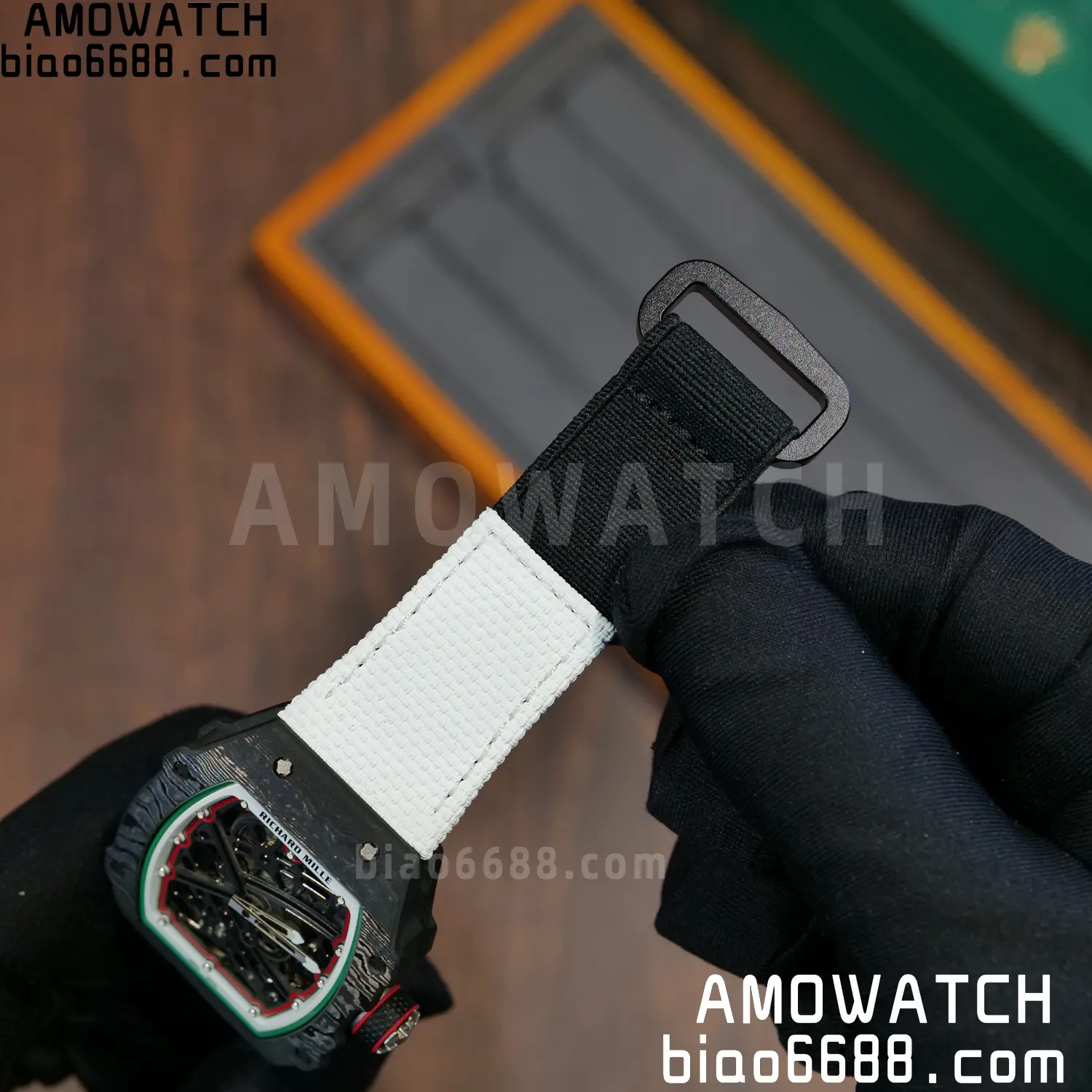 RICHARD MILLE RM67-02 Black NTPT Best Edition Italy Dial on White Nylon strap CRMA7 V9 105 e5157d8bae9a584 阿默表行AmoWatch