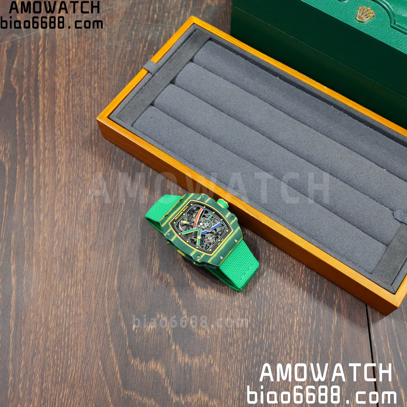 RICHARD MILLE RM67-02 Green NTPT Best Edition Umi Maker's Dial on Green Nylon strap CRMA7 Clone V9 76 e79b715f5c07c35 AMO Watch