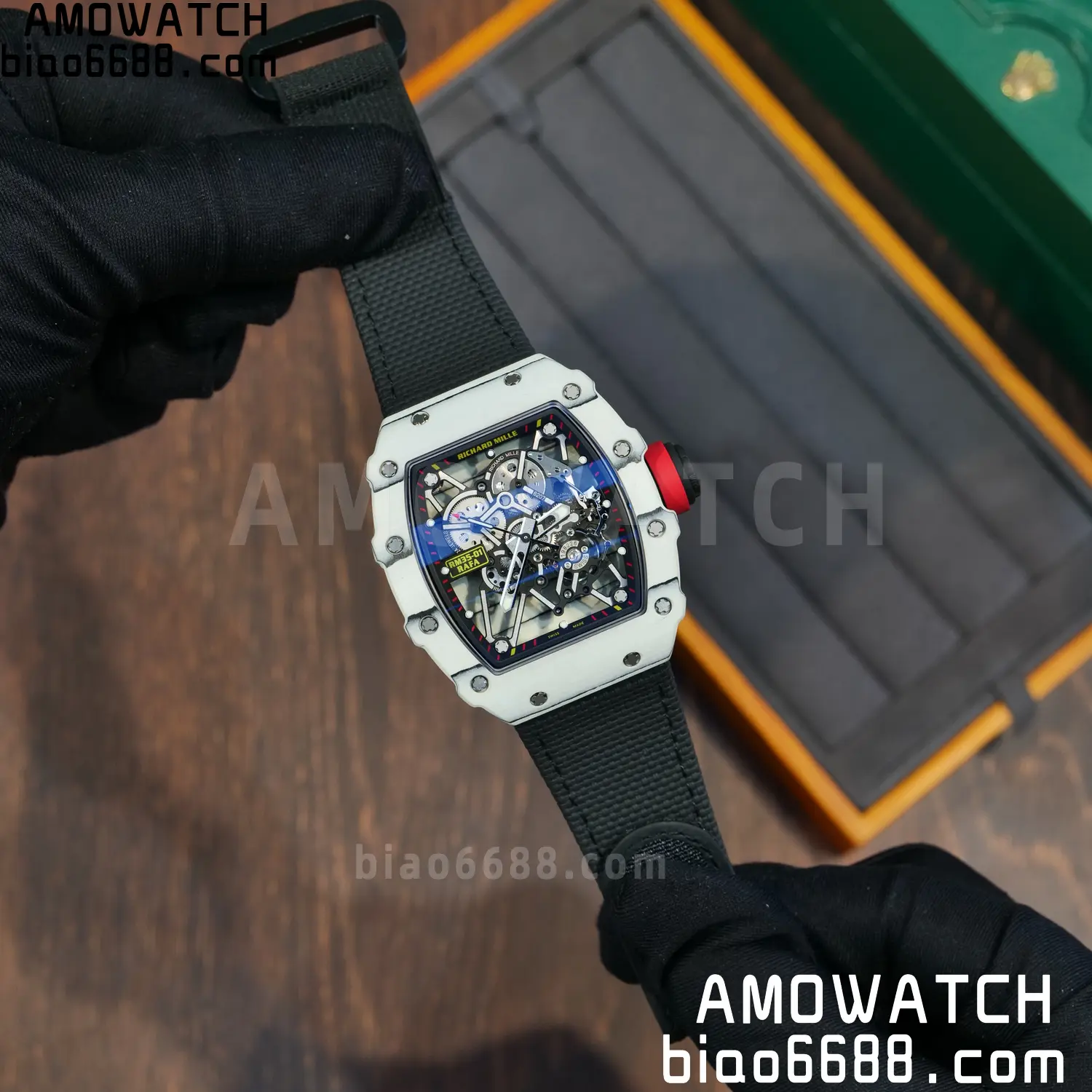Custom Made: RICHARD MILLE RM035 RM35-01 White Carbon 1:1 Best Edition Skeleton Vaucher RMUL3 83 e9fd2885410785f 阿默表行AmoWatch