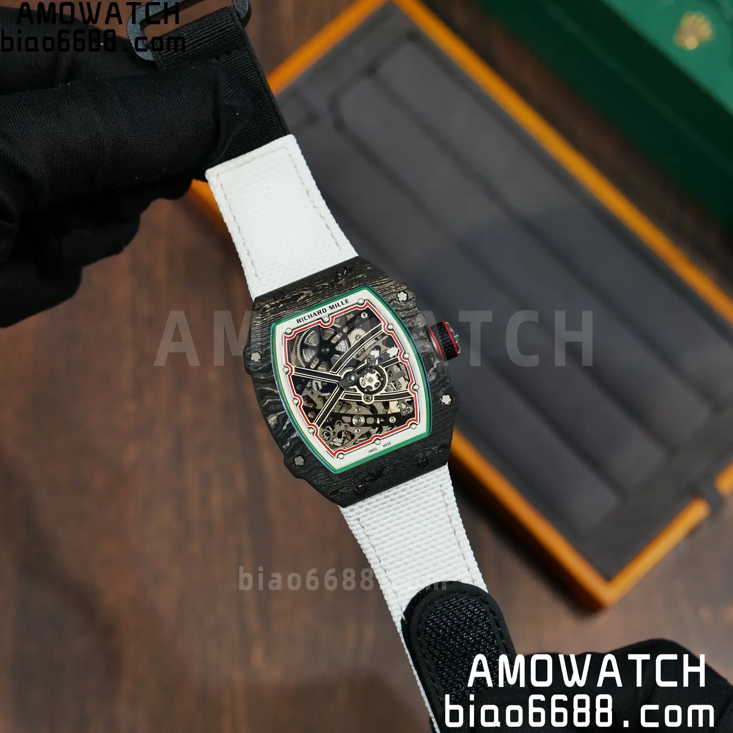 RICHARD MILLE RM67-02 Black NTPT Best Edition Italy Dial on White Nylon strap CRMA7 V9 100 f03e59b48cd56cf 阿默表行AmoWatch