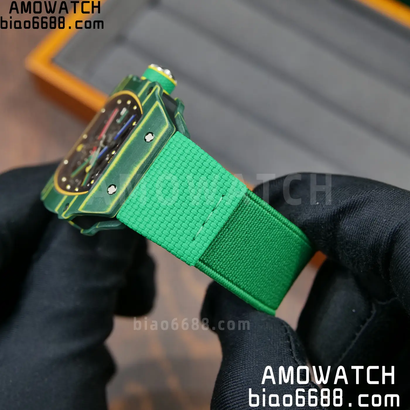 RICHARD MILLE RM67-02 Green NTPT Best Edition Umi Maker's Dial on Green Nylon strap CRMA7 Clone V9 82 f10987e169bb2fe AMO Watch