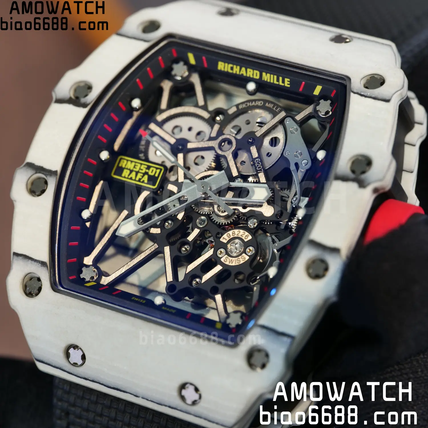 Custom Made: RICHARD MILLE RM035 RM35-01 White Carbon 1:1 Best Edition Skeleton Vaucher RMUL3 95 f145bdb6830cec6 阿默表行AmoWatch