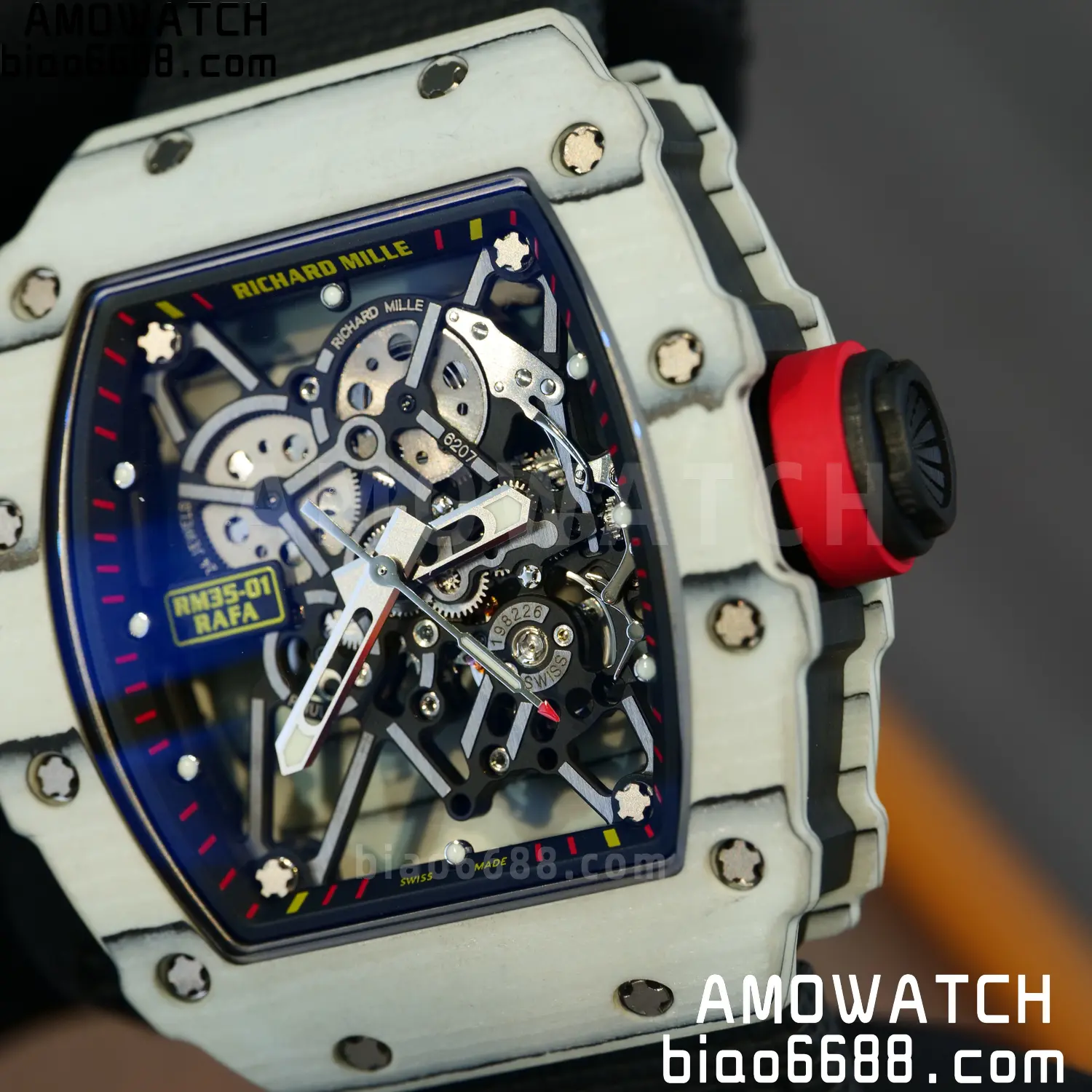 Custom Made: RICHARD MILLE RM035 RM35-01 White Carbon 1:1 Best Edition Skeleton Vaucher RMUL3 91 f2757083068d084 阿默表行AmoWatch