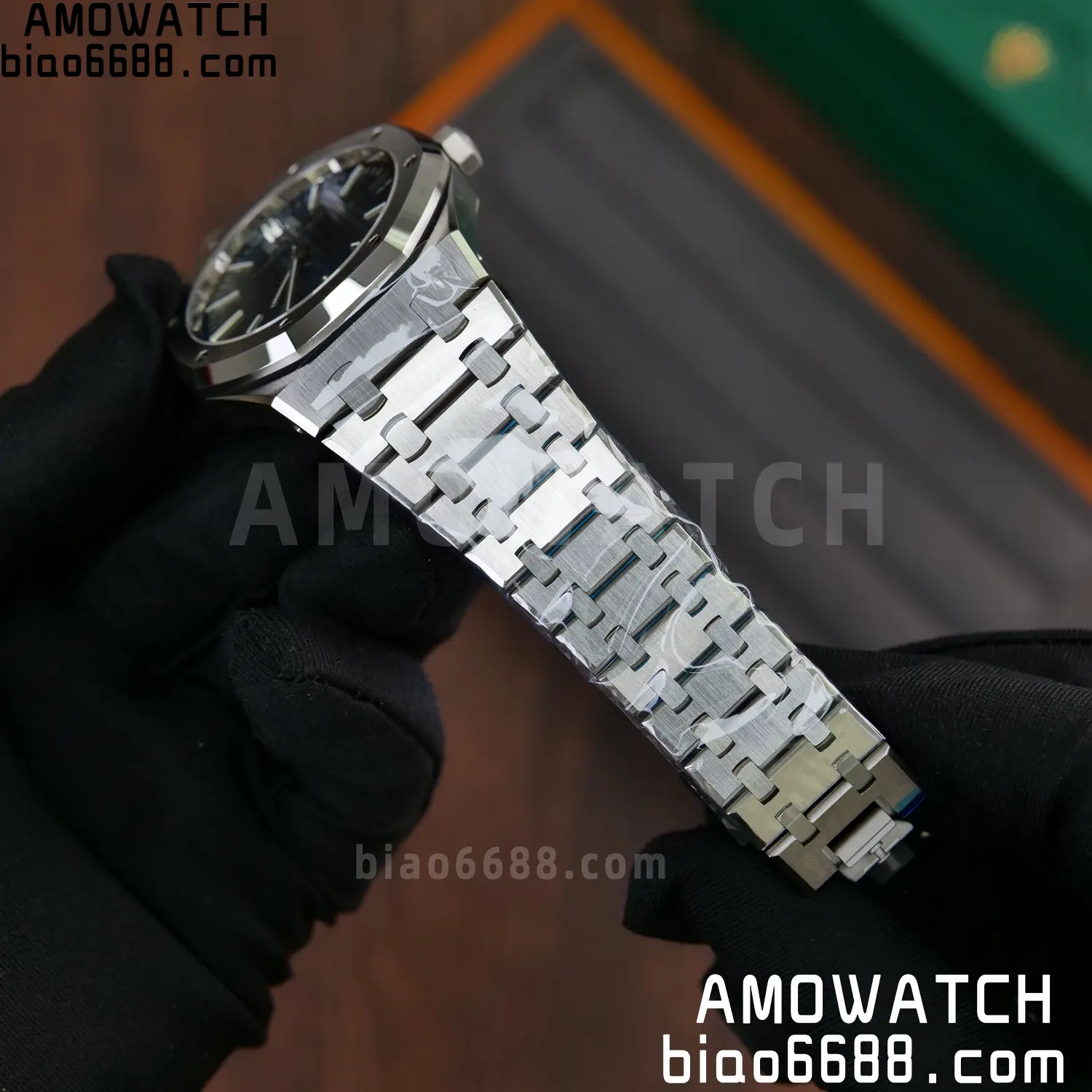 Royal Oak 41mm 15510 SS VSF 1:1 Best Edition Blue Textured Dial on SS Bracelet DD4302 Super Clone 67 f472398345b7033 AMO Watch