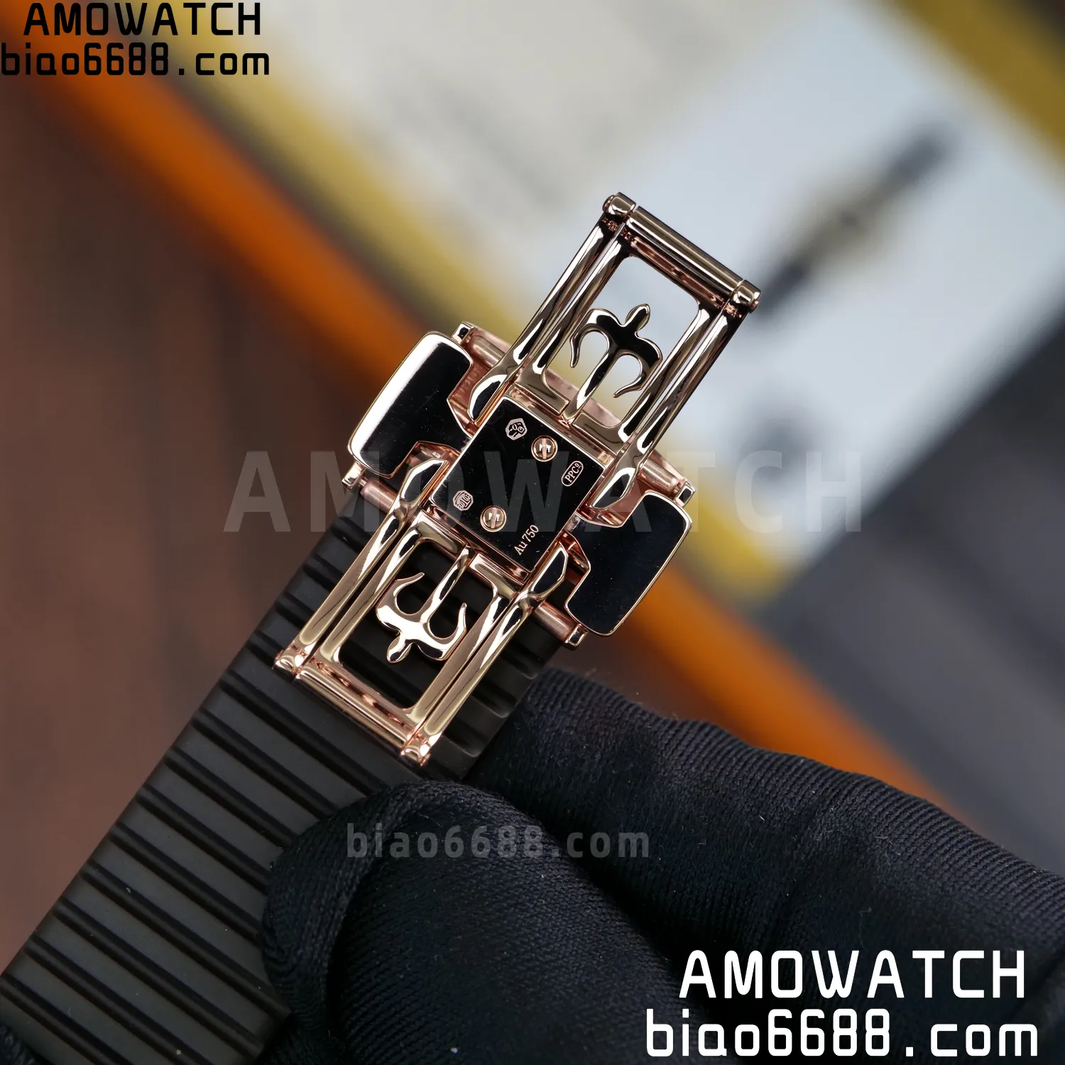 Custom Made PP Aquanaut 5167R ,Modified content :SW factory With Tiffany logo、 Gray Dial、 pointer、DEEP Crystal、18K rose gold-plated 107 f58189b530f6479 阿默表行AmoWatch