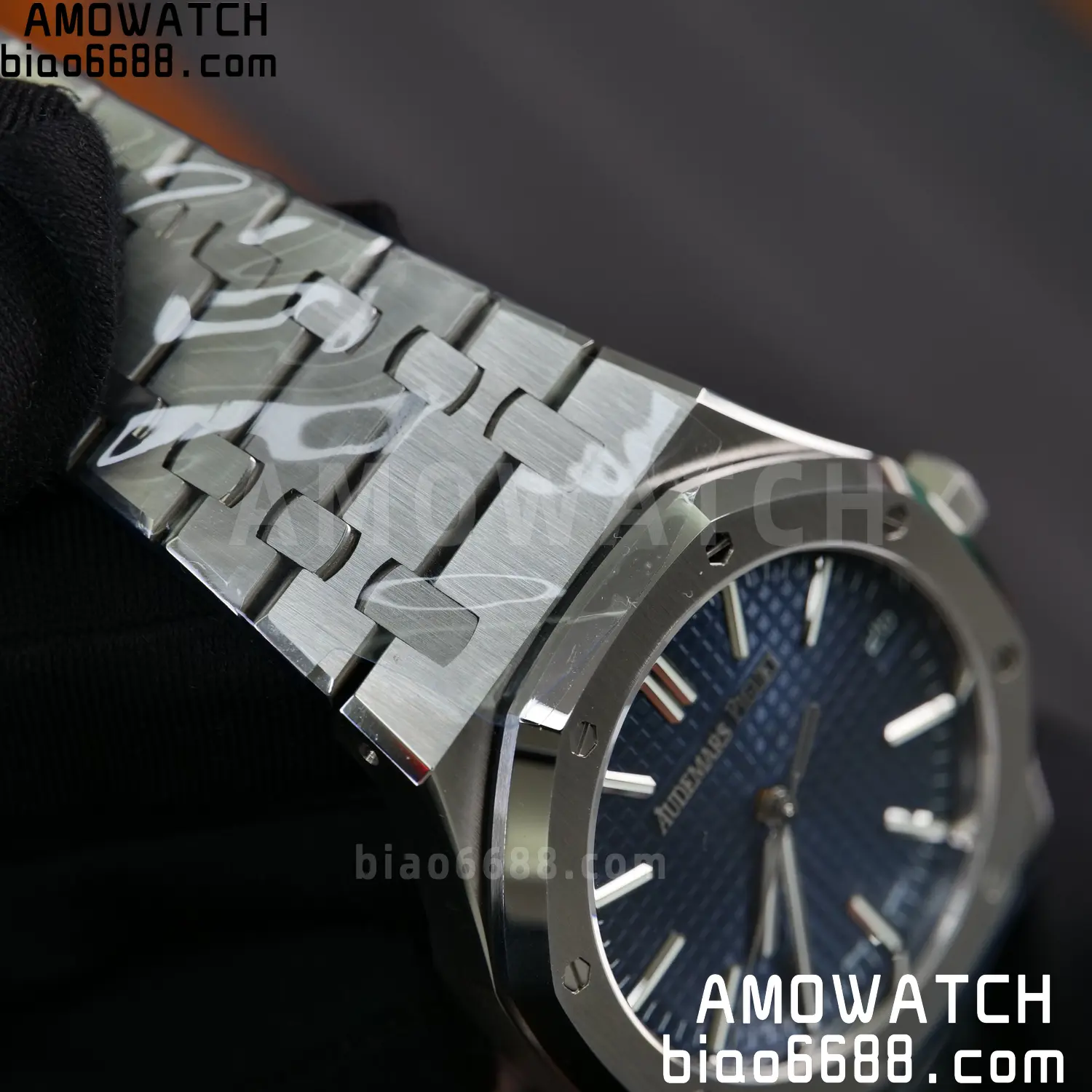 Royal Oak 41mm 15510 SS VSF 1:1 Best Edition Blue Textured Dial on SS Bracelet DD4302 Super Clone 76 f5c0349d8c52036 AMO Watch