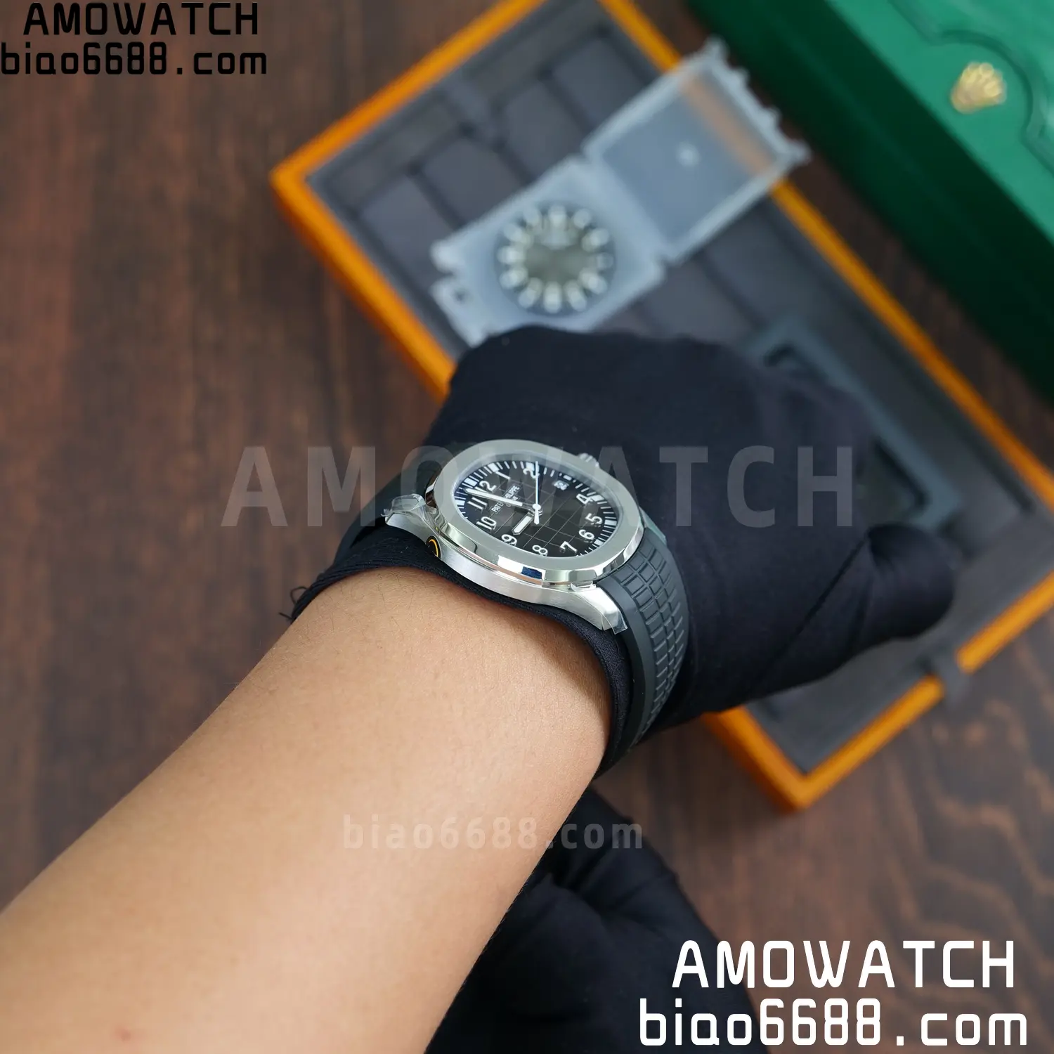 Custom Made PP Aquanaut 5167A ,Modified content :SW factory Gray Dial、 pointer、DEEP Crystal DD324 103 f64b7227d28fef5 阿默表行AmoWatch