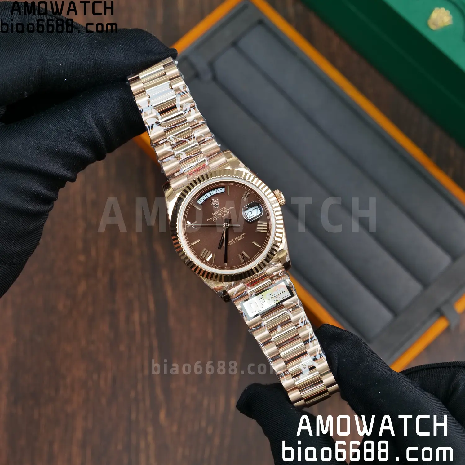 Rolex DayDate 228235 40 RG QF1:1 Best Edition Brown Roman Dial on Bracelet V6(Tungsten Heavy Versio) 60 fa6ce23e92a7f7b 阿默表行AmoWatch
