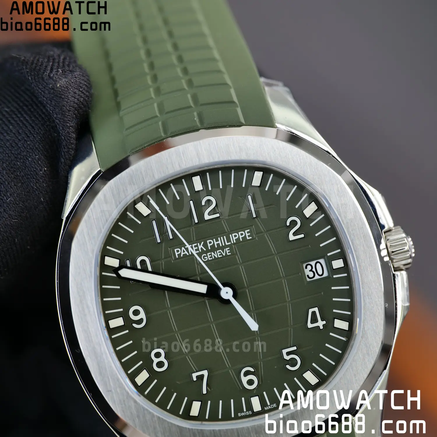 PP Aquanaut 5168G 42mm SS VF 1:1 Best Edition Green Dial on Green Rubber Strap DD324 Weighted 100 00125980e777b8e AMO Watch