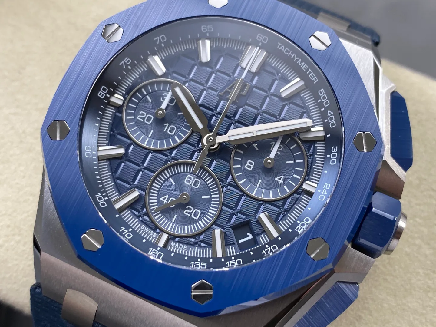 AP Royal Oak Offshore 43mm 26420 SS DDF 1:1 Best Edition Blue Dial on Blue Rubber Super Clone 4401 26 00912ea7525204b AMO Watch
